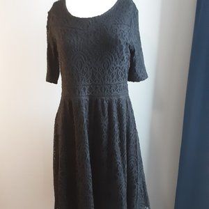 Black Lace Design Dress by DE COLLECTION